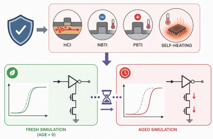 Reliability Degradation Parameters for Design Choices: HCI·BTI